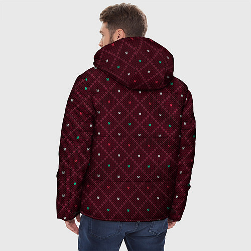 Мужская зимняя куртка Knitted Texture / 3D-Черный – фото 4