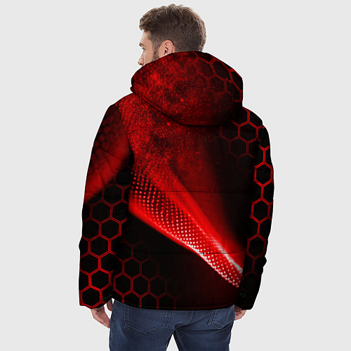 Мужская зимняя куртка AUDI АУДИ SPORT СПОРТ RED AND BLACK / 3D-Красный – фото 4