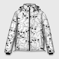 Куртка зимняя мужская KIZARU HAUNTED GHOST ПАТТЕРН ЧЁРНО БЕЛЫЙ, цвет: 3D-черный