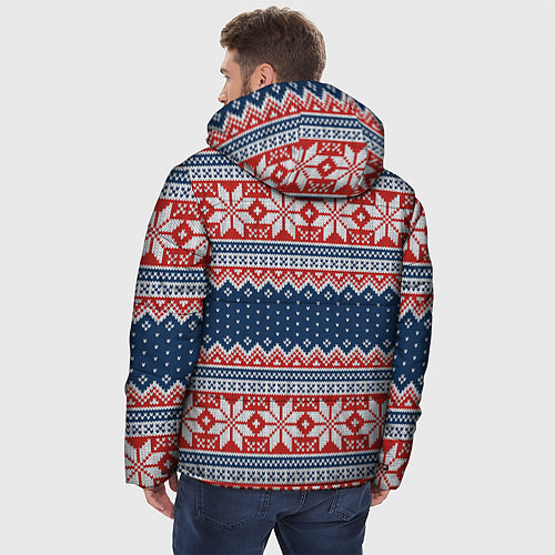 Мужская зимняя куртка Knitted Pattern / 3D-Черный – фото 4
