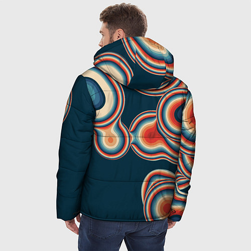 Мужская зимняя куртка Растекающиеся пятна / 3D-Черный – фото 4
