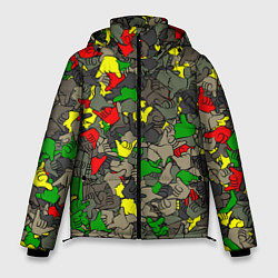 Куртка зимняя мужская Раста-камуфляж, цвет: 3D-красный