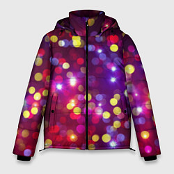 Куртка зимняя мужская ПРАЗДНИЧНЫЕ ОГОНЬКИ НОВЫЙ ГОД 2022, цвет: 3D-светло-серый