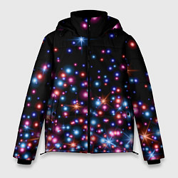 Куртка зимняя мужская ПРАЗДНИЧНЫЕ НОВОГОДНИЕ ОГОНЬКИ 2022, цвет: 3D-светло-серый
