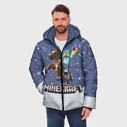 Куртка зимняя мужская Майнкрафт Зима, цвет: 3D-черный — фото 2