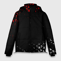 Куртка зимняя мужская КРАСНО БЕЛЫЕ РУНЫ, цвет: 3D-красный