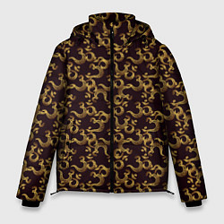 Куртка зимняя мужская Ом Аум - Сакральный Символ, цвет: 3D-светло-серый