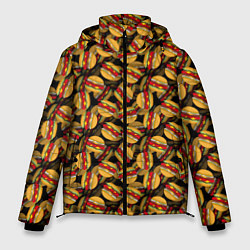 Куртка зимняя мужская Бургеры Burgers, цвет: 3D-красный