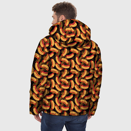 Мужская зимняя куртка Хот-Доги Hot Dogs / 3D-Черный – фото 4