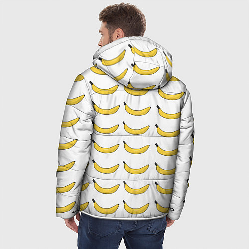 Мужская зимняя куртка Крупный Банановый рай / 3D-Черный – фото 4