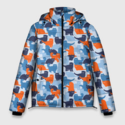 Куртка зимняя мужская Разные Кошечки, цвет: 3D-светло-серый