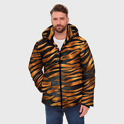 Куртка зимняя мужская В шкуре тигра, цвет: 3D-черный — фото 2