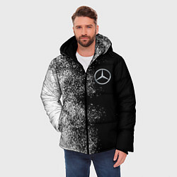 Куртка зимняя мужская Чёрно-белый Мерседес, цвет: 3D-светло-серый — фото 2