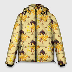 Куртка зимняя мужская Лимонное мороженое, цвет: 3D-черный