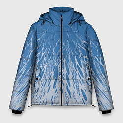 Куртка зимняя мужская Коллекция Rays Лучи Голубой и серый Абстракция 650, цвет: 3D-светло-серый