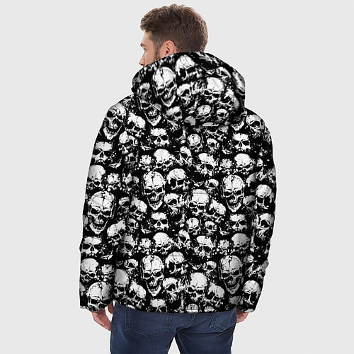 Мужская зимняя куртка Screaming skulls / 3D-Черный – фото 4