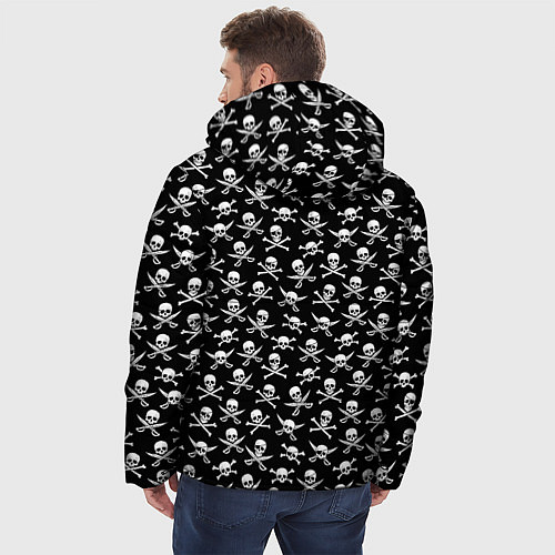 Мужская зимняя куртка Roger skull / 3D-Черный – фото 4