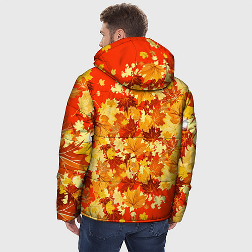 Мужская зимняя куртка Кленовый листопад / 3D-Красный – фото 4