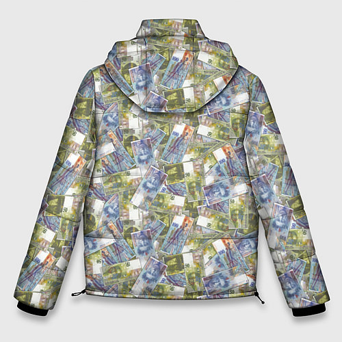 Мужская зимняя куртка Банкноты 50 и 100 Франков / 3D-Светло-серый – фото 2