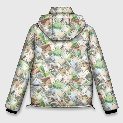 Мужская зимняя куртка Деньги РФ Рубли / 3D-Светло-серый – фото 2
