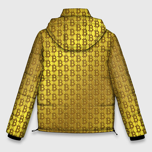 Мужская зимняя куртка Биткоин золото / 3D-Светло-серый – фото 2