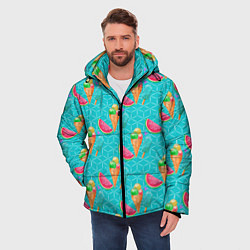 Куртка зимняя мужская Летнее настроение: Сок и арбуз, цвет: 3D-черный — фото 2