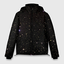 Куртка зимняя мужская Ночное звездное небо, цвет: 3D-черный