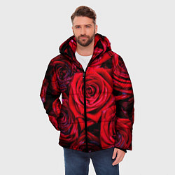 Куртка зимняя мужская Вечернее вдохновение Любви, цвет: 3D-красный — фото 2
