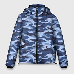 Куртка зимняя мужская Синий Камуфляж Camouflage, цвет: 3D-черный