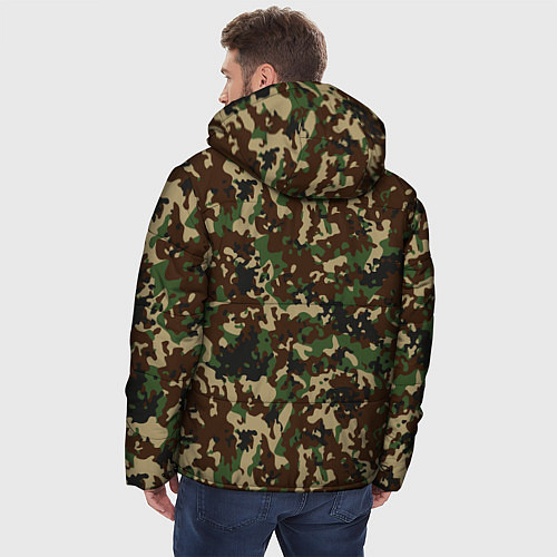 Мужская зимняя куртка Камуфляж Излом / 3D-Черный – фото 4