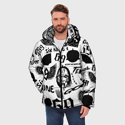 Куртка зимняя мужская 6IX9INE - Pattern, цвет: 3D-светло-серый — фото 2