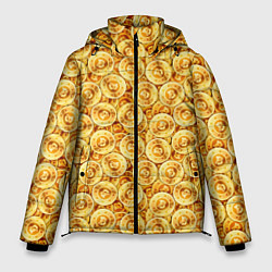 Куртка зимняя мужская Золотые Биткоины, цвет: 3D-черный
