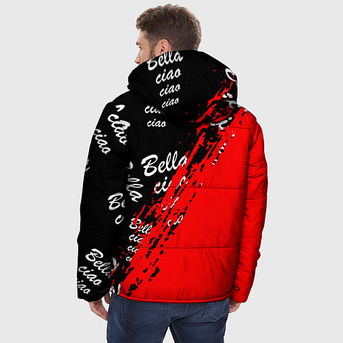 Мужская зимняя куртка La Casa de Papel bum bum ciao / 3D-Черный – фото 4