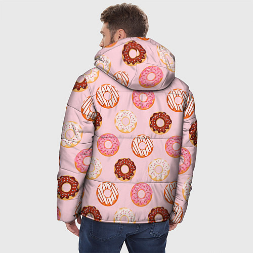 Мужская зимняя куртка Pink donuts / 3D-Черный – фото 4