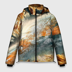Куртка зимняя мужская Песчаный Космос, цвет: 3D-черный