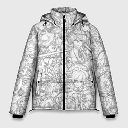 Куртка зимняя мужская ПЕРСОНАЖИ МАНГА ГЕНШИН ИМПАКТ, цвет: 3D-черный