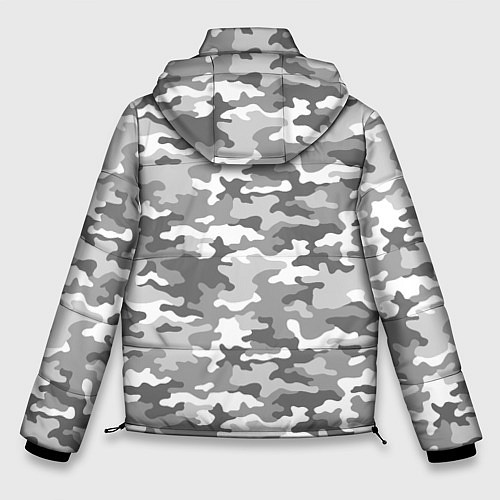 Мужская зимняя куртка Серый Военный Камуфляж / 3D-Черный – фото 2