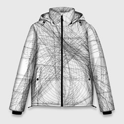 Куртка зимняя мужская Коллекция Get inspired! Абстракция 654-W, цвет: 3D-светло-серый