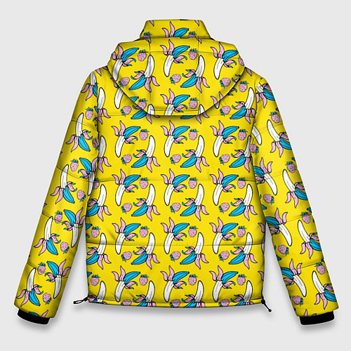 Мужская зимняя куртка Летний узор Забавные бананчики / 3D-Красный – фото 2