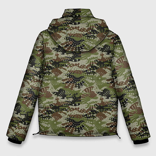 Мужская зимняя куртка Абстрактные Брызги камуфляж / 3D-Светло-серый – фото 2