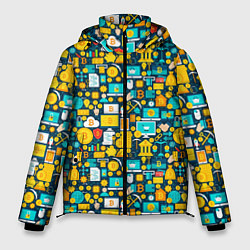Куртка зимняя мужская Трейдер Криптовалют, цвет: 3D-светло-серый