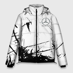 Куртка зимняя мужская Mercedes текстура, цвет: 3D-светло-серый