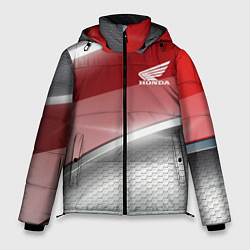 Куртка зимняя мужская Honda Текстура, цвет: 3D-красный