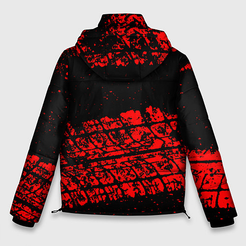 Мужская зимняя куртка Honda Следы от шин / 3D-Красный – фото 2