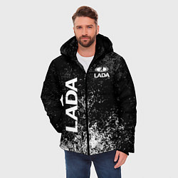 Куртка зимняя мужская Lada брызги красок, цвет: 3D-черный — фото 2