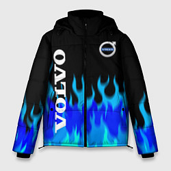 Куртка зимняя мужская Volvo размытый огонь, цвет: 3D-черный
