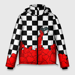 Куртка зимняя мужская Много любви Сердца, цвет: 3D-светло-серый