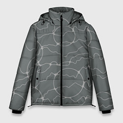 Куртка зимняя мужская Нейрографика в серых тонах, цвет: 3D-светло-серый