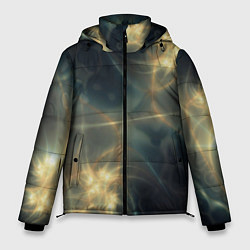 Куртка зимняя мужская Абстрактное свечение, цвет: 3D-черный