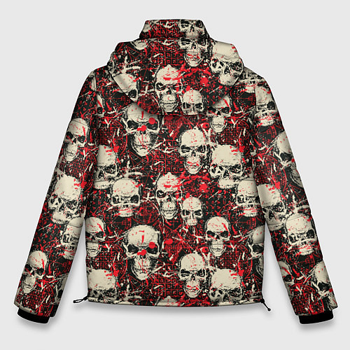 Мужская зимняя куртка Кровавые Черепа Skulls / 3D-Красный – фото 2
